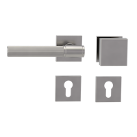 Griffwerk Wechselgarnitur VAYA 136 ARIS fast2fix Fast2Fix Rosetten eckig Knopf SQUARE Samtgrau L