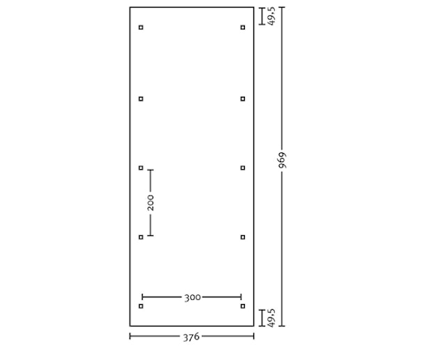 Skan Holz Franken - Bogendach Einzelcarport aus Leimholz Breite 376 cm