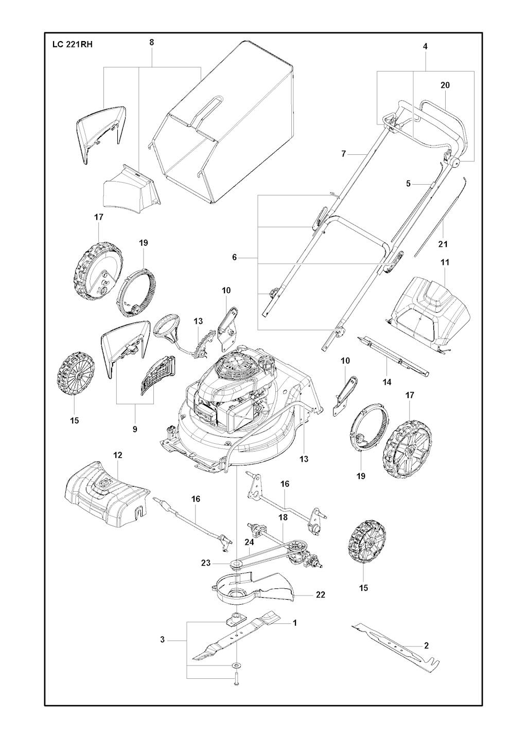 Explosionszeichnung Ersatzteile