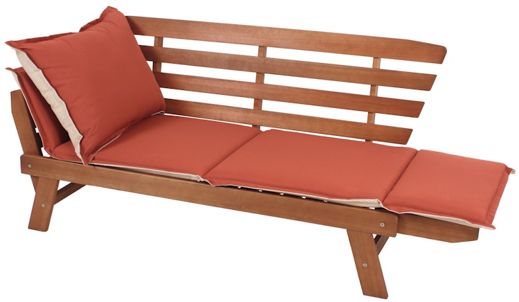 Garden Pleasure Bank FORTUNA, 195 cm, Eukalyptus / Kissen 100 % Polyester