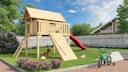 Vorschaubild Akubi Stelzenhaus Fidel mit Satteldach inkl. Wellenrutsche und Holzrampe