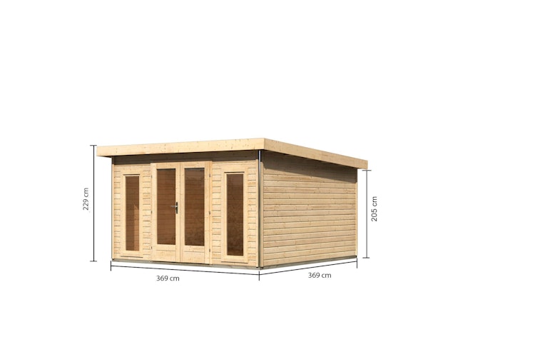 Karibu Premium Gartenhaus Radeburg 3 - 40 mm (Homeoffice-Gartenhaus)