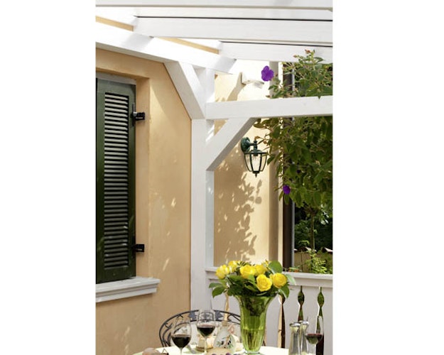 Skan Holz Sanremo aus Leimholz ohne Mittelpfosten Breite 541 cm freistehende Terrassenüberdachung