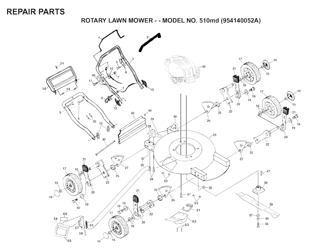 Explosionszeichnung Ersatzteile