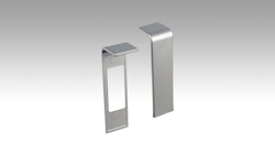 MEISTER Verbindungsstück Fußleiste Profil 15MK/20PK/20PK Aqua (2 Stk./VPE selbstklebend)  Edelstahl-Optik 2038