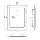 Vorschaubild Upmann Kamintür K20 verzinkt 14 x 20 cm - 10112