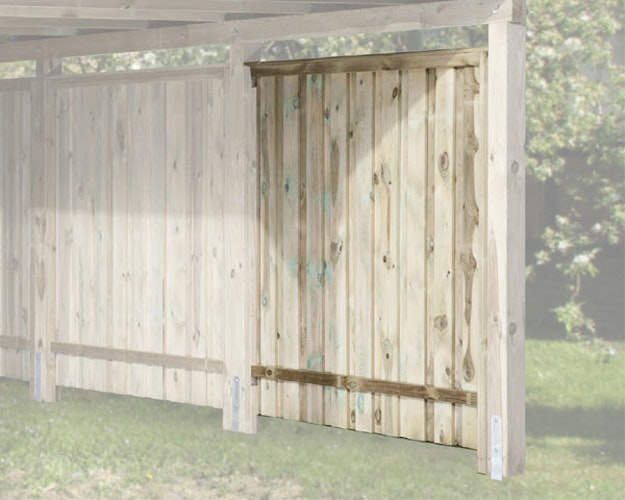 Weka Seitenwand für Carports 617, 618, 611, 606, 616, 609, Anlehncarport - kesseldruckimprägniert - 20 mm