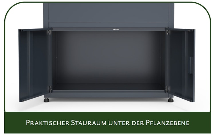 KGT Hochbeet UrbanGrow M-Space inkl. Stauraum - B 101 x T 51 x H 86 cm