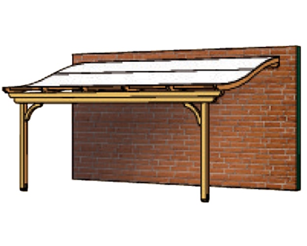 Skan Holz Terrassenüberdachungen Verona o. Mittelpfosten Breite 648 cm