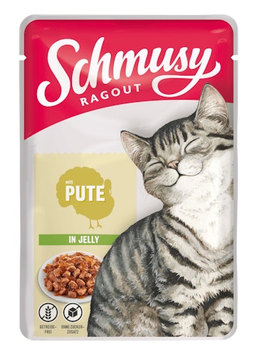 SCHMUSY Ragout Pouch in Jelly 100g Frischebeutel Katzennassfutter