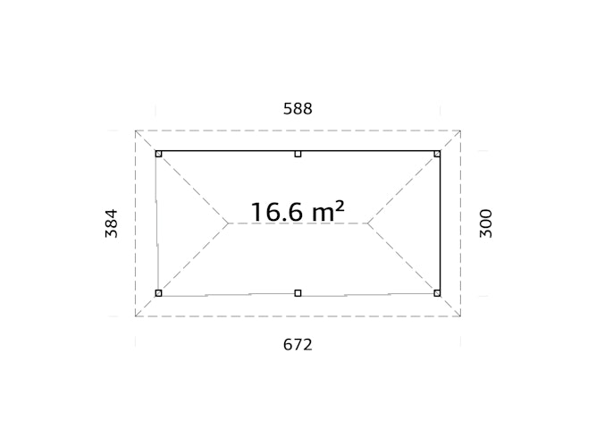 Palmako Pavillon Bianca 16,6 m² Set 502 Slide Plus mit Isolierglas-Schiebetüren