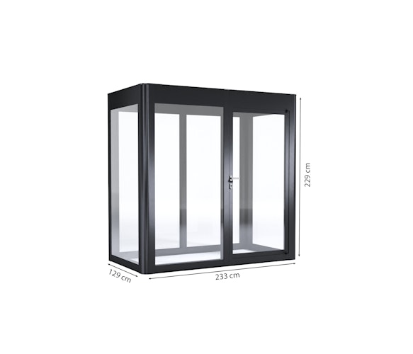 SunElements Design Gewächshaus/Sommergarten SunGarden Energy mit 275 Wp PV-Dach