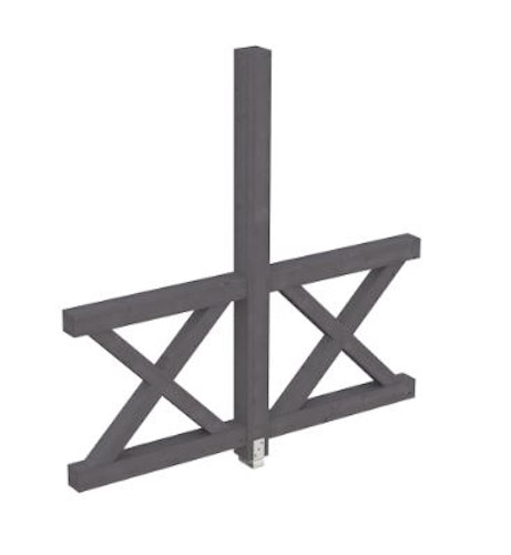 Skan Holz Andreaskreuz Seitenwände für freistehende Terrassenüberdachungen Leimholz