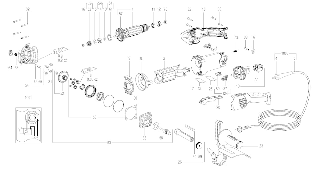 Explosionszeichnung Ersatzteile