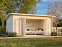 Vorschaubild Palmako Gartenhaus Ines 13,7 m² mit Doppelfalttür - 44 mm