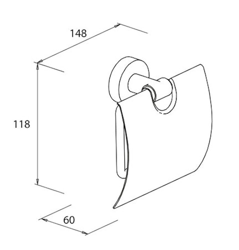 Bravat WC-Papierhalter mit Deckel Varuna, chrom