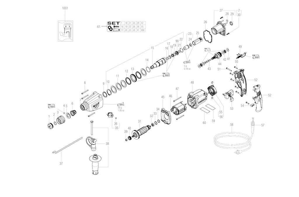 Explosionszeichnung Ersatzteile