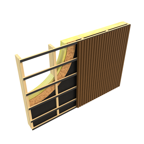 Fiberdeck WEO 35 Fassadenprofil BSK E 33 x 170 mm