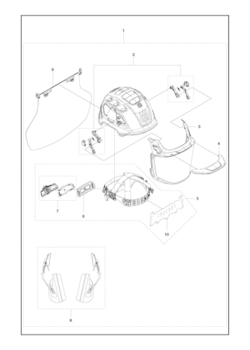 Husqvarna Zubehör und Werkzeuge 585058401 Forsthelm Technical