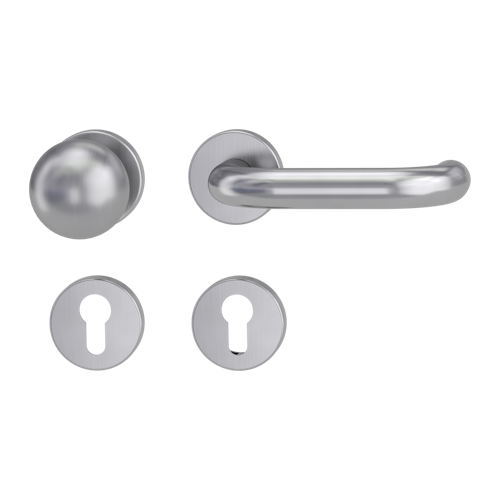 Griffwerk Wechselgarnitur ALESSIA K3-Edelstahl matt-Klipptechnik