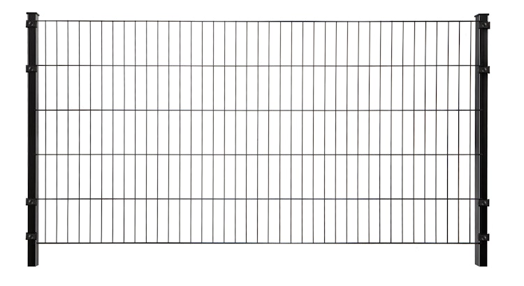 dz Zaunset BLACKY 5/4/5 Pfosten BL mit Edelstahlplättchen