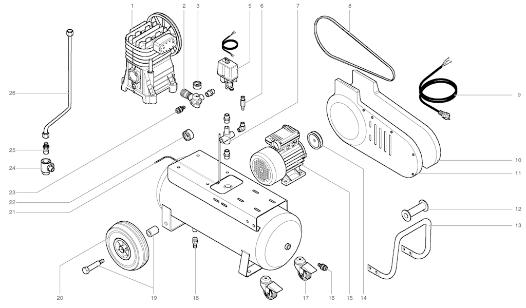Explosionszeichnung Ersatzteile