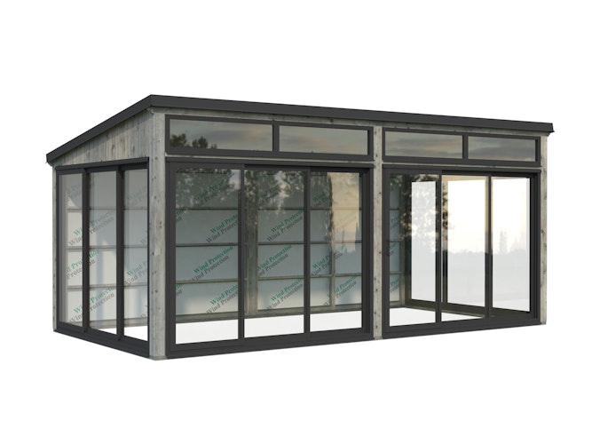 Palmako Glashaus Saga 16,2 m² Slide (Wintergartenanbau inkl. Rückwand)