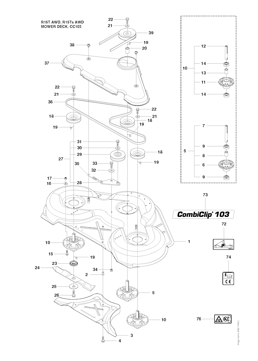 Explosionszeichnung Ersatzteile
