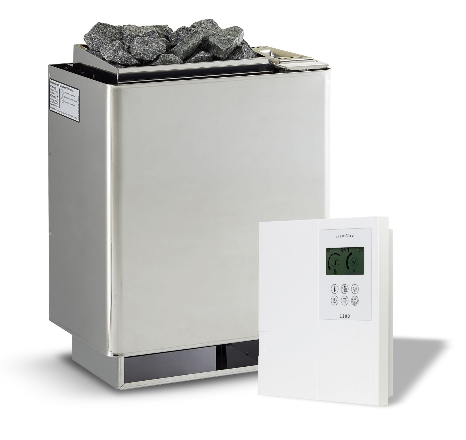 Infraworld Verdampferofen-Set Verdampferofen Hotline S7 + Steuerung Saunacontrol A0 (Slimline 1200) - 9 kW