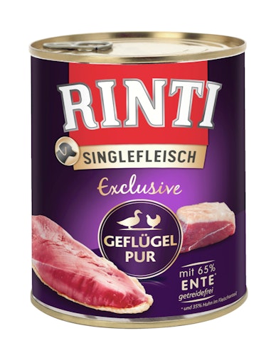 RINTI Singlefleisch Exclusive 800g Dose Hundenassfutter