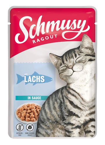 SCHMUSY Ragout Pouch in Sauce 100g Frischebeutel Katzennassfutter