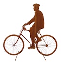 Vorschaubild Badeko Deko-Fahrradfahrer „Gustav“ in Edelrostoptik