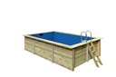 Vorschaubild Karibu Rechteck Pool Gr. 3 - 350 x 530 cm - kesseldruckimprägniert Sparset mit Filteranlage 