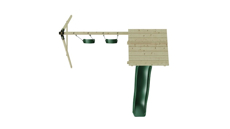 Rebo Spielturm Neapel inkl. Doppelschaukel, Rutsche und Kletterwand - by Weka