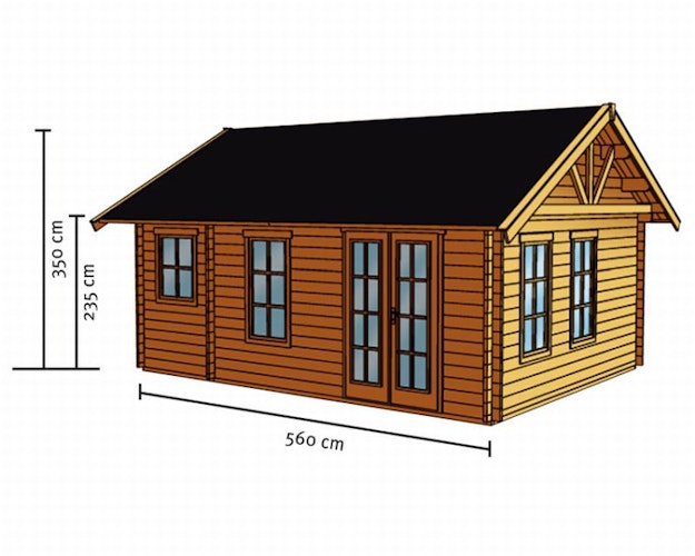 Skan Holz 45 mm Blockbohlenhaus Bern 2