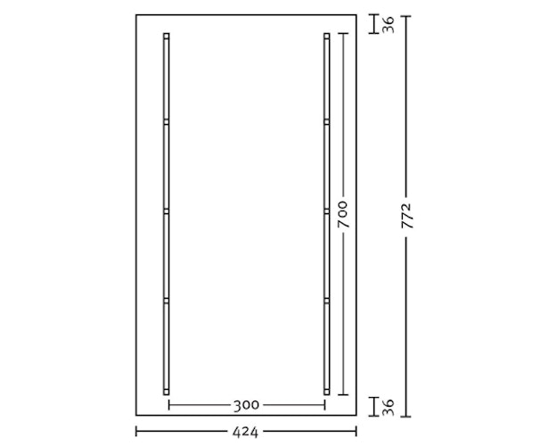 Skan Holz Schwarzwald - Satteldach Einzelcarport Breite 424 cm