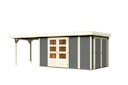 Vorschaubild Karibu Woodfeeling Gartenhaus Retola 2/3/4/5/6 inkl. Anbauschrank u. 280 cm Schleppdach