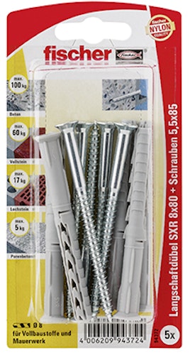FISCHER Rahmendübel SXR 8x80 Z K (5 Stück)