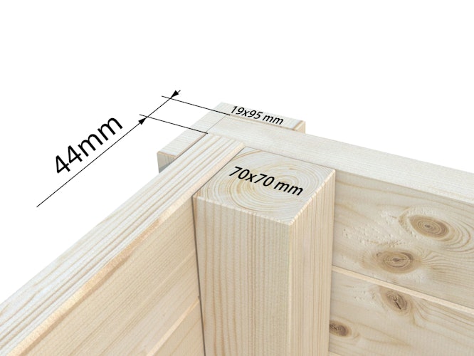 Palmako Gartenhaus Andrea 11,2 +7,9 m² Slide Plus mit Isolierglas-Schiebetür - 44 mm