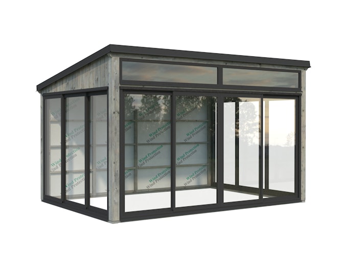 Palmako Glashaus Saga 11,6 m² Slide (Wintergartenanbau inkl. Rückwand)