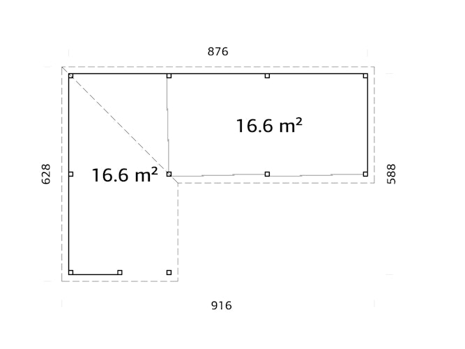 Palmako Carport/Pavillon Connect Lenna 33,2 m² Set 420 Slide