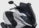 Vorschaubild ERMAX Scooterscheibe Sport Acrylic durchsichtig Schwarz getönt für KYMCO New Downtown 125; New Downtown 350