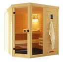 Vorschaubild Weka Massivholz-Elementsauna Laukkala 3 mit Glastür+Fenster - 38 mm mit Eckeinstieg inkl. gratis Sauna-Set im Wert von 70,99 €