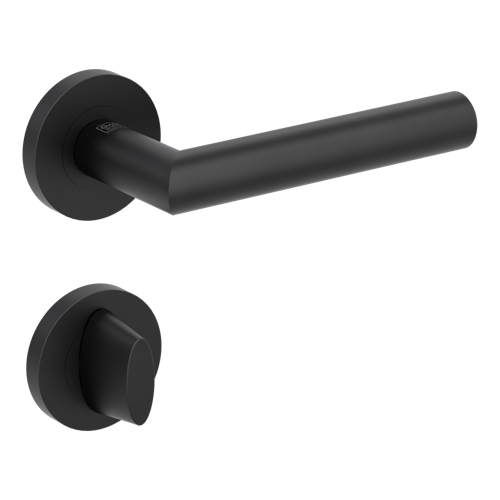 Griffwerk LUCIA PROFESSIONAL PVD+ Schraubtechnik GK3 Rosetten rund WC Graphitschwarz PVD+