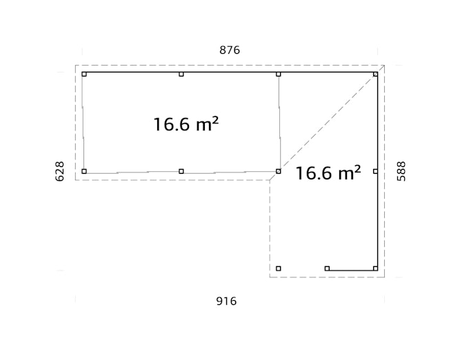 Palmako Carport/Pavillon Connect Lenna 33,2 m² Set 421 Slide