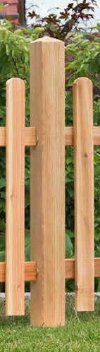 BM Serie TYP 194 Zaunpfosten, vierkant 90 x 90 mm, Lg. 90 cm, Lärche unbehandelt