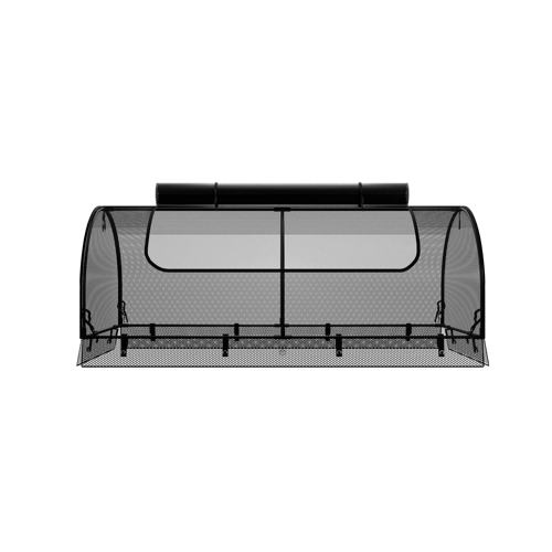 GroJa Frühbeet Aufsatz Netz 149,9 x 69,4 x 62 cm cm Schwarz