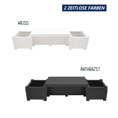 KHW Gartenbank Berlin inkl. Pflanzkästen