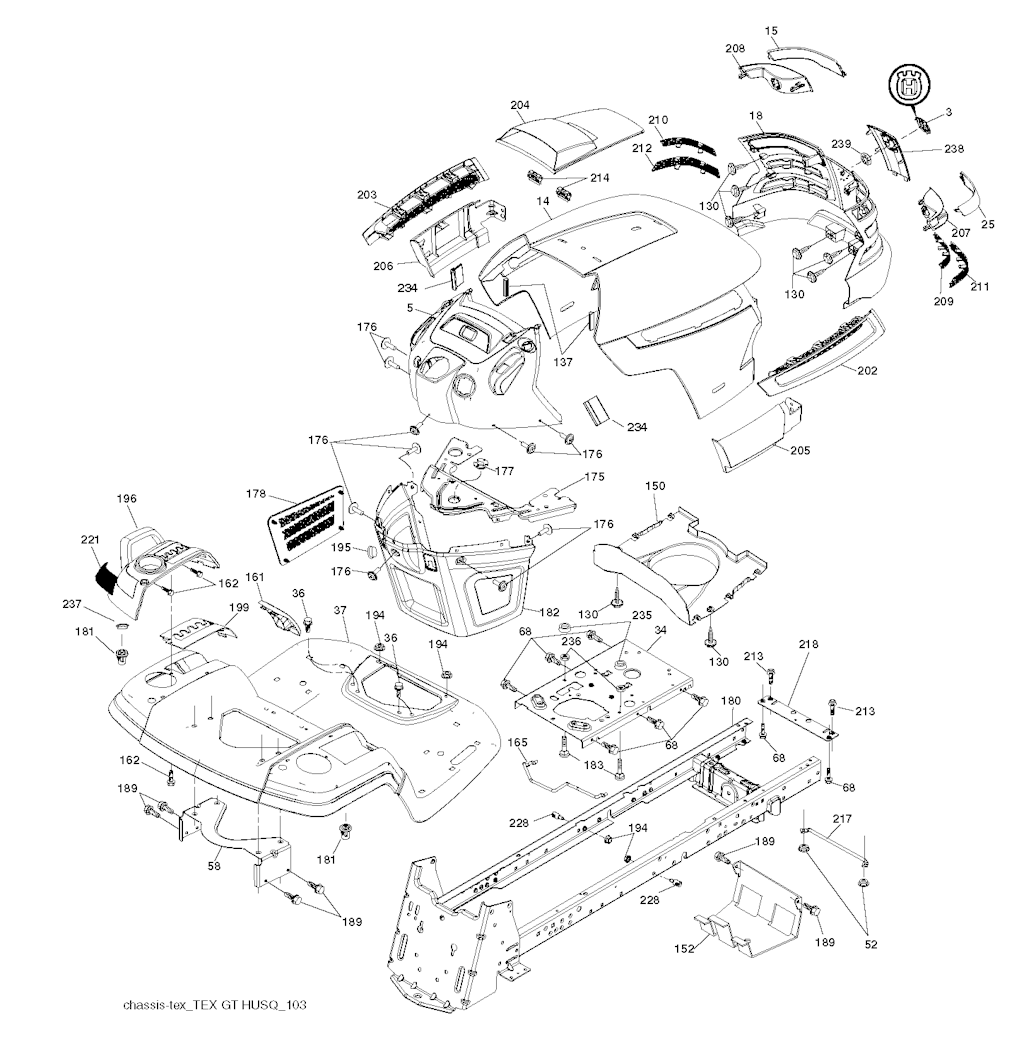 Explosionszeichnung Ersatzteile