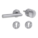 Vorschaubild Griffwerk Wechselgarnitur LUCIA PROFESSIONAL GK4 - Rosetten rund - Edelstahl matt